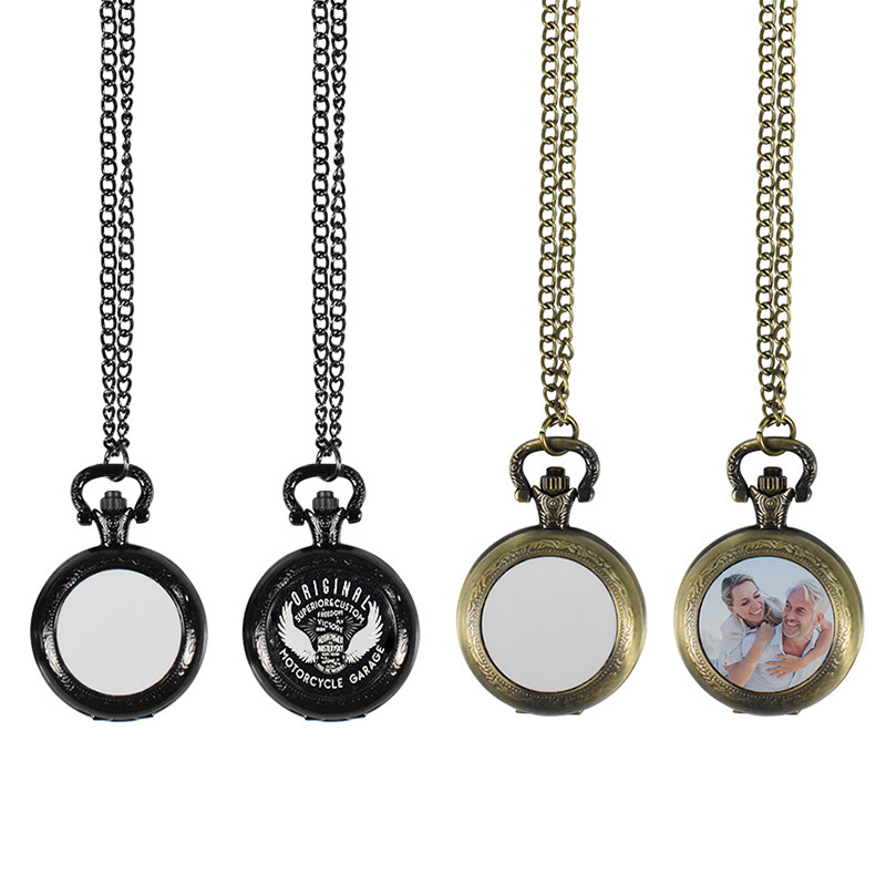 Vintage Collectible Item - Maßgefertigte Vintage Metall-Taschenuhr Anhänger-Halskette Klassische Uhren-Halskette