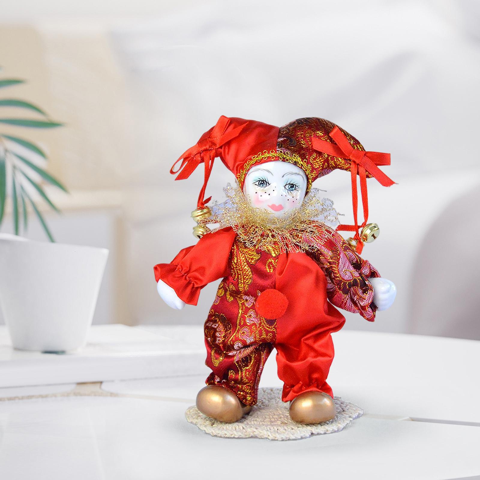 Vintage Collectible Porcelain Dolls - Vintage Harlekin Puppe antike Puppe Clown