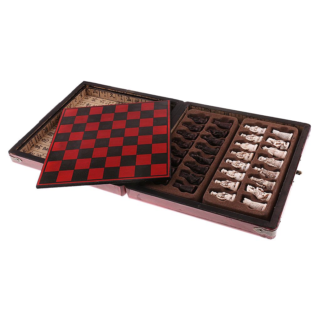 Vintage Collectible Board Games - Chinesisches Schachspiel aus Holz, Miniatur-Brett im