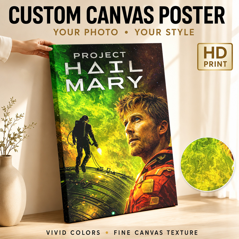 Vintage Collectible Figures - Projekt Hail Mary Film-Leinwandposter, Individuelles Foto,