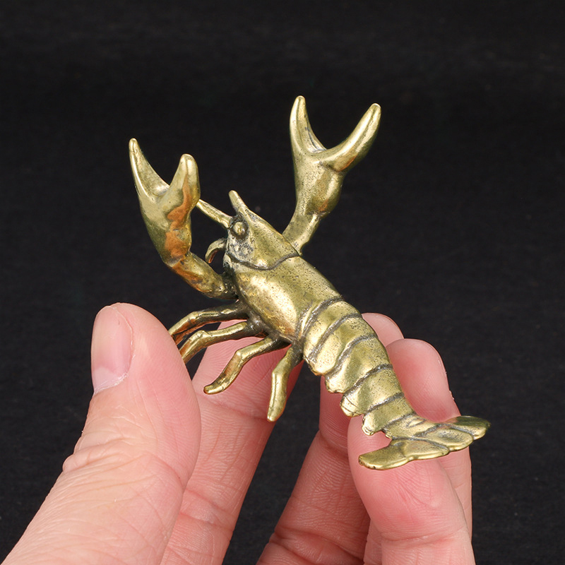 Massiver Messing-Krebs-Ornamen – Vintage Collectible Furniture Bewertung und Preis