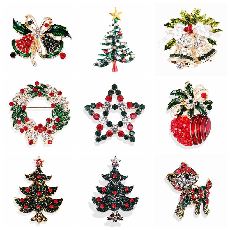 Vintage Strass-Weihnachtsbrosc – Vintage Collectible Santa Bewertung und Preis